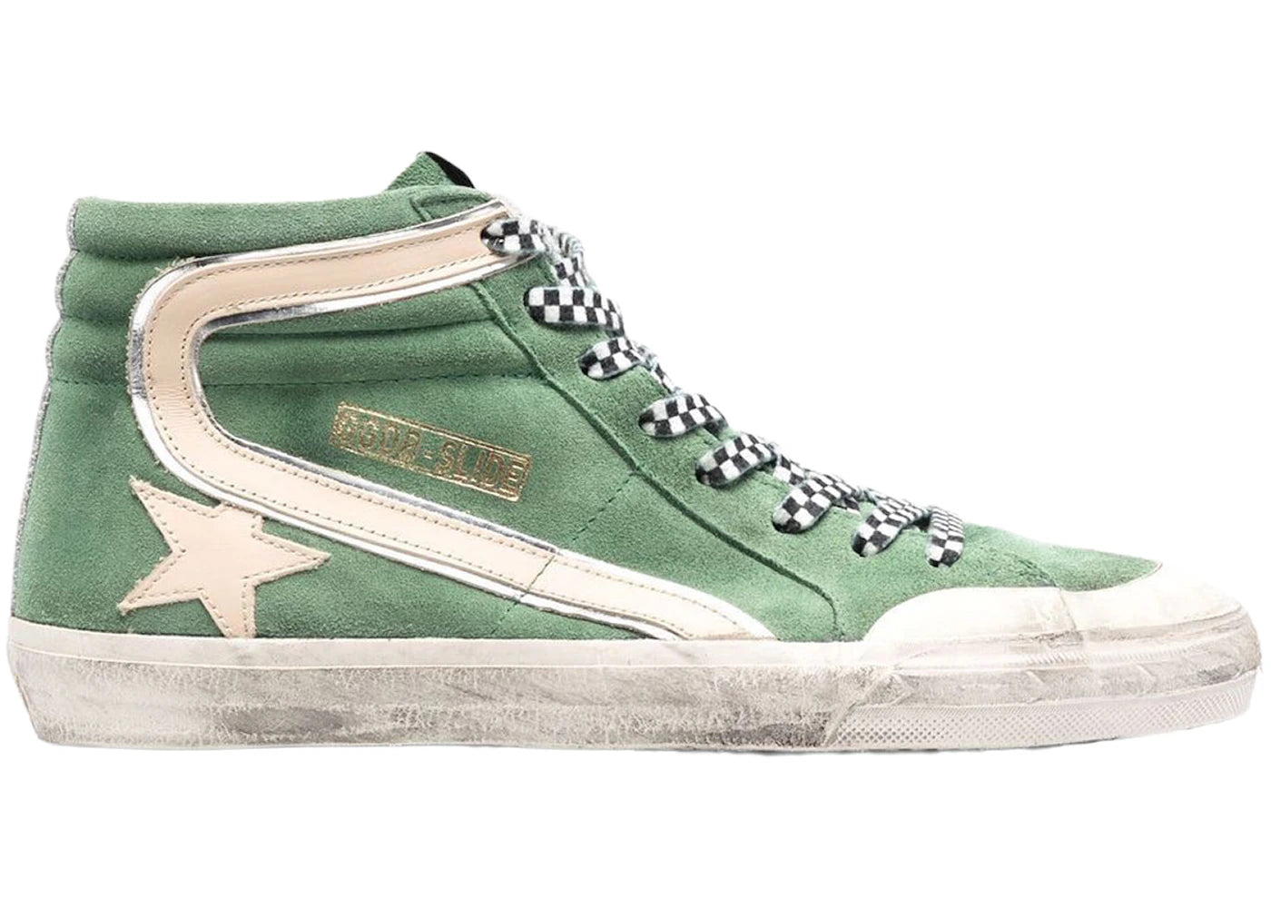 Golden Goose Slide Green White