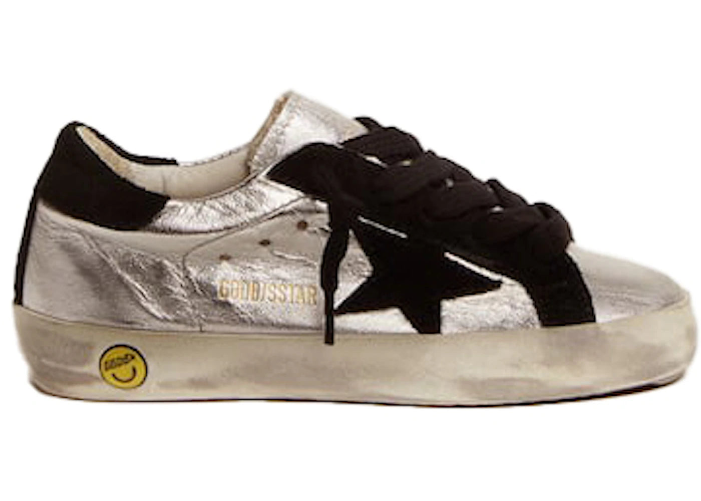 Golden Goose Super-Star Silver Black (Young)