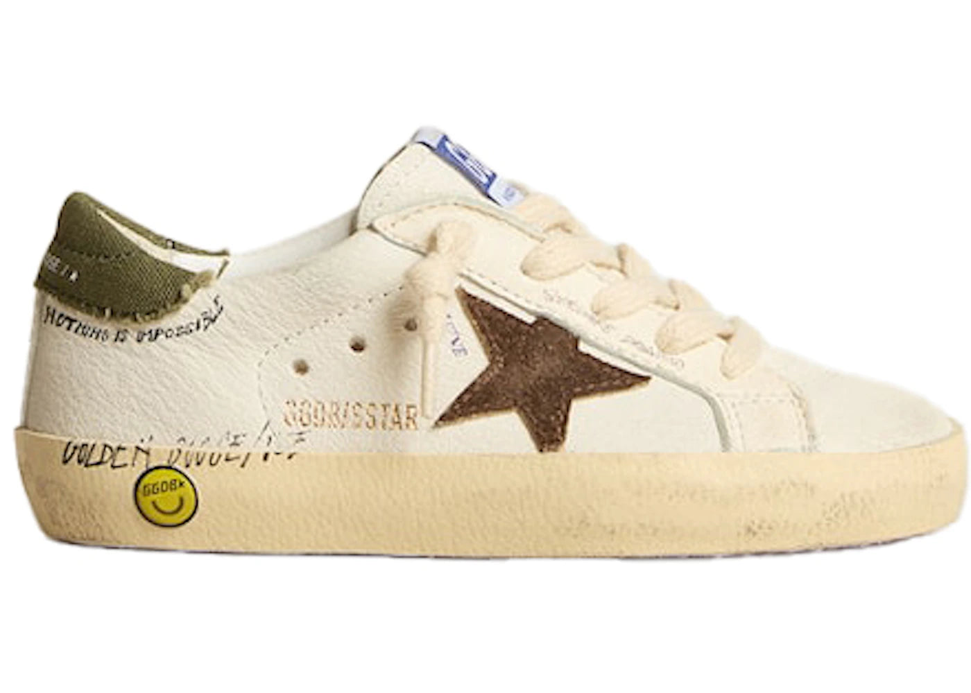 Golden Goose Super-Star White Green Suede Star (Young)