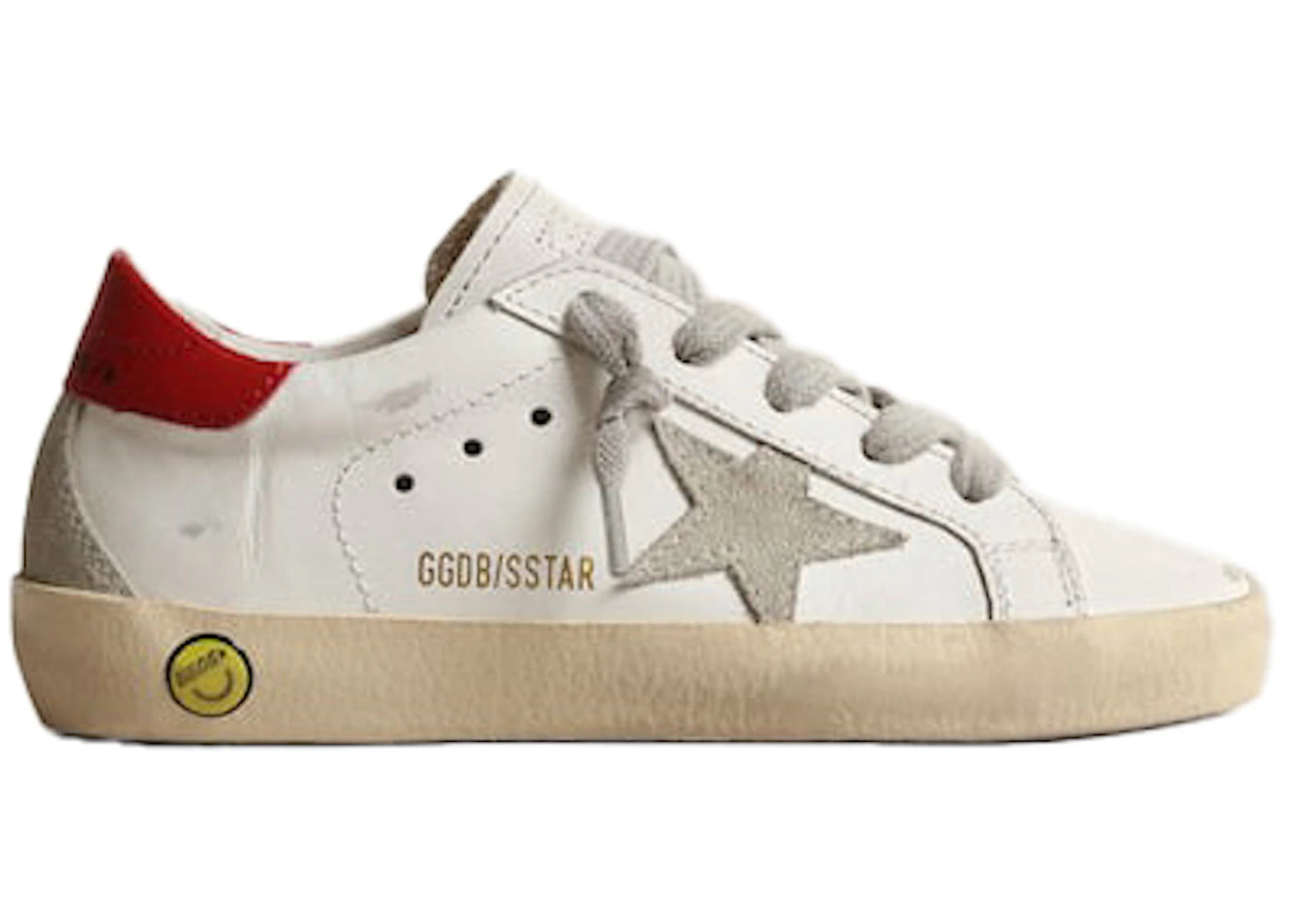 Golden Goose Super-Star White Red Grey Suede Star (Young)