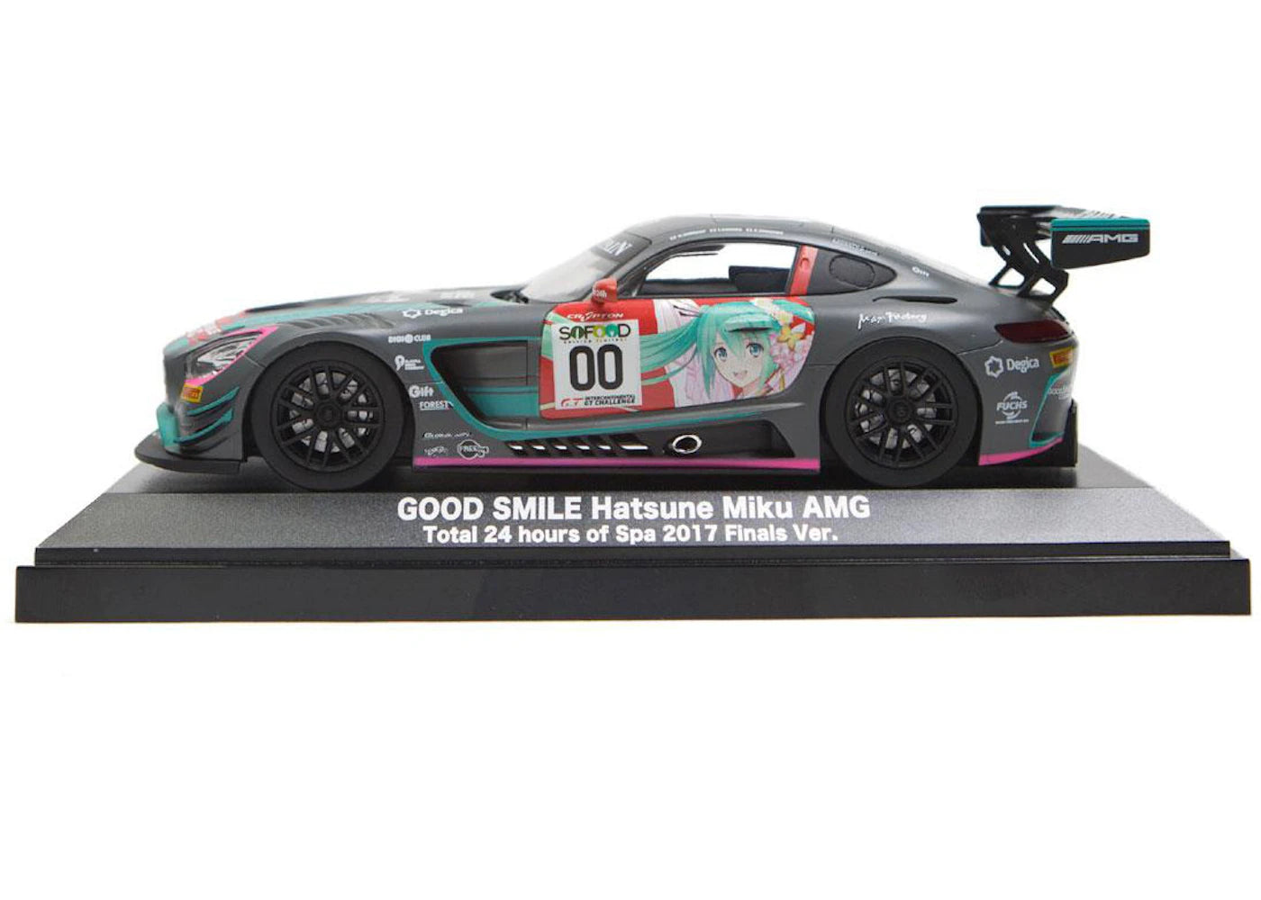 Good Smile Company Hatsune Miku GT Project AMG 2017 Finals Version 1/32 Scale Mini Car Model Gray