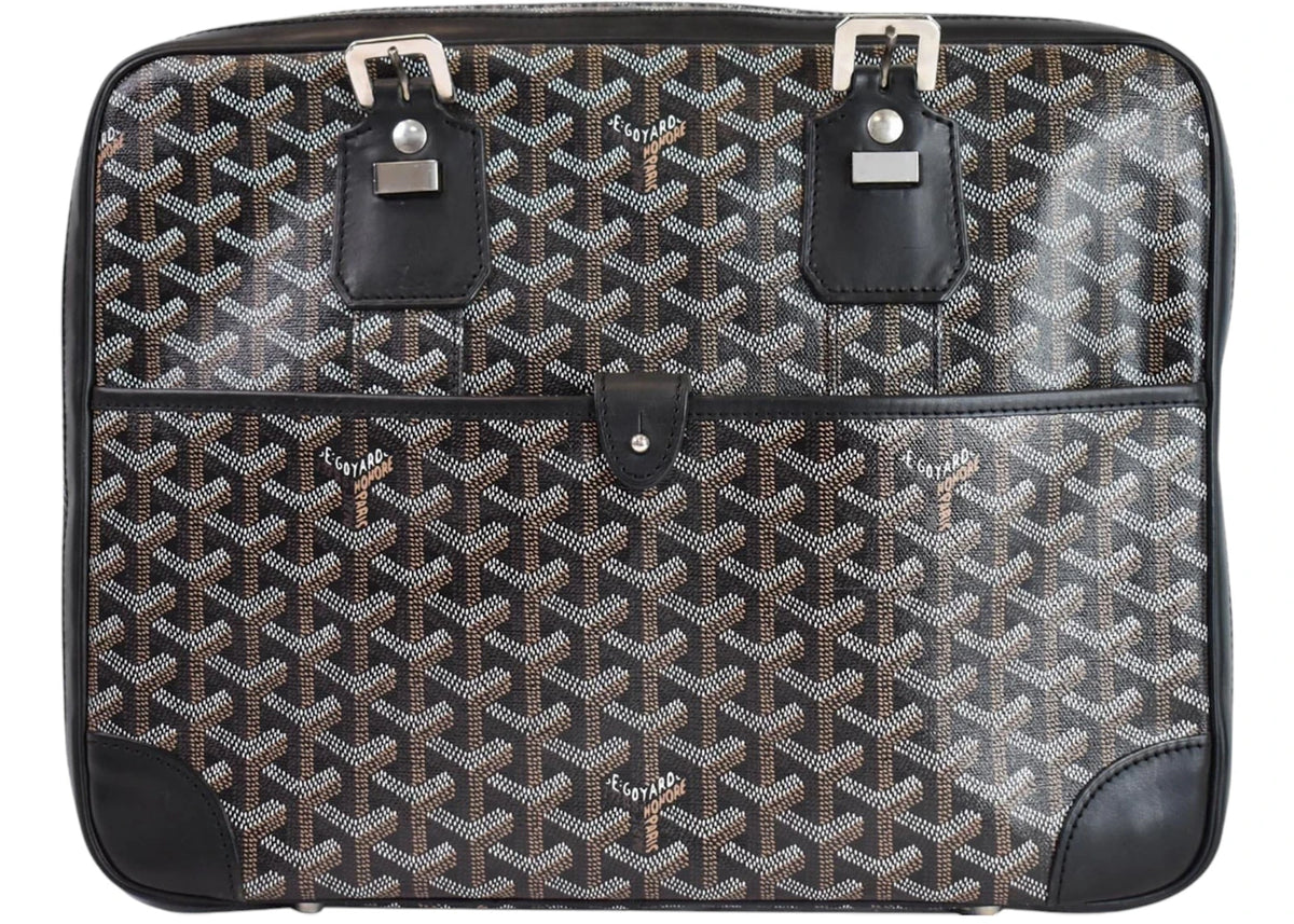 Goyard Ambassade Briefcase Goyardine PM Black
