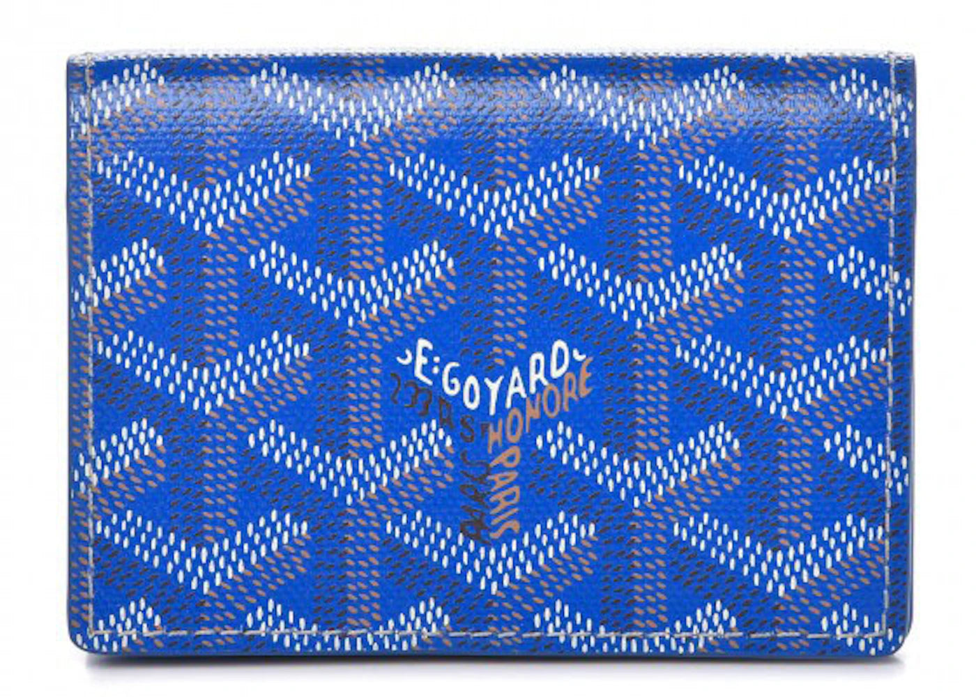 Goyard Card Holder Goyardine Sky Blue