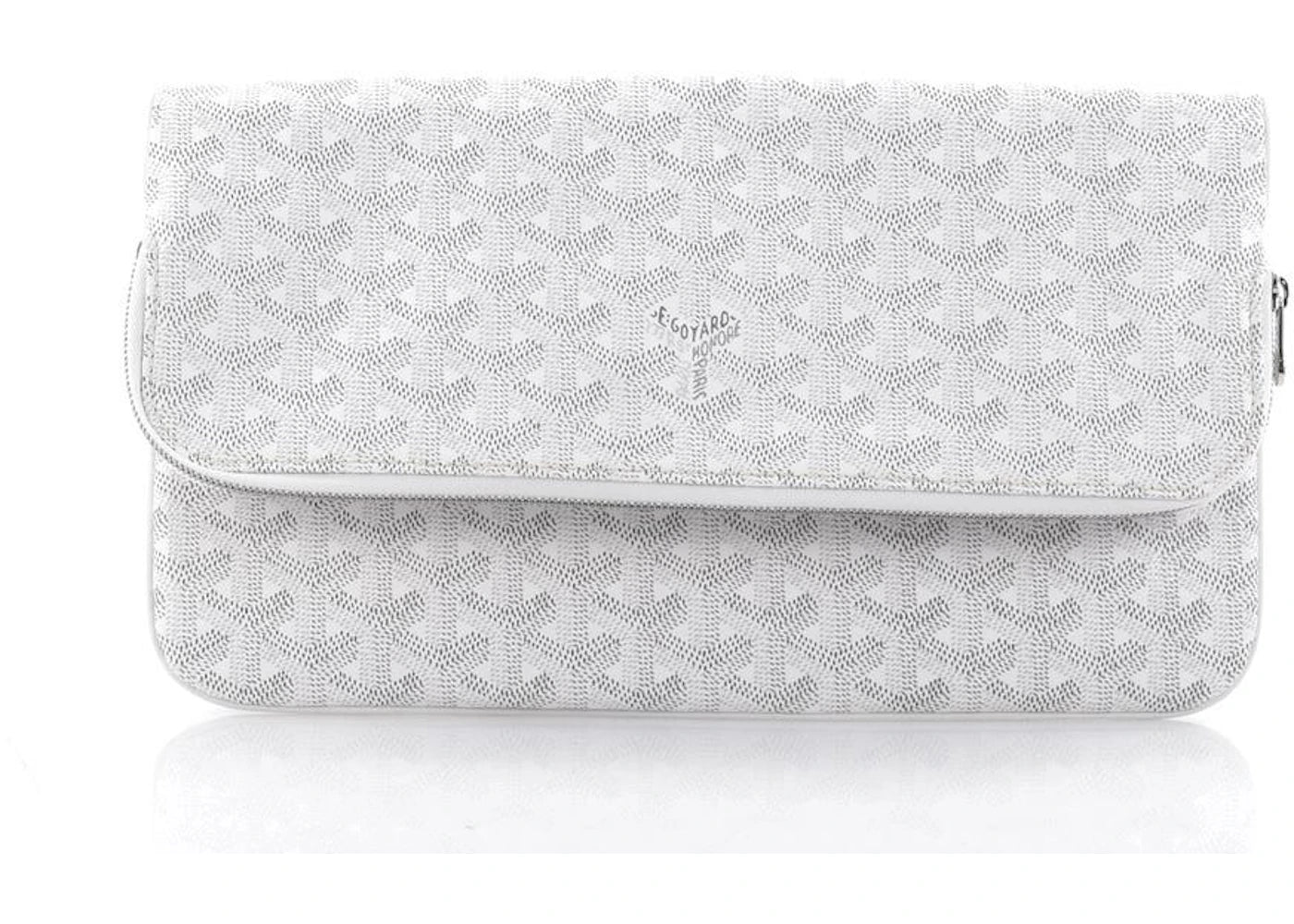 Goyard Saint Marie Clutch Goyardine White