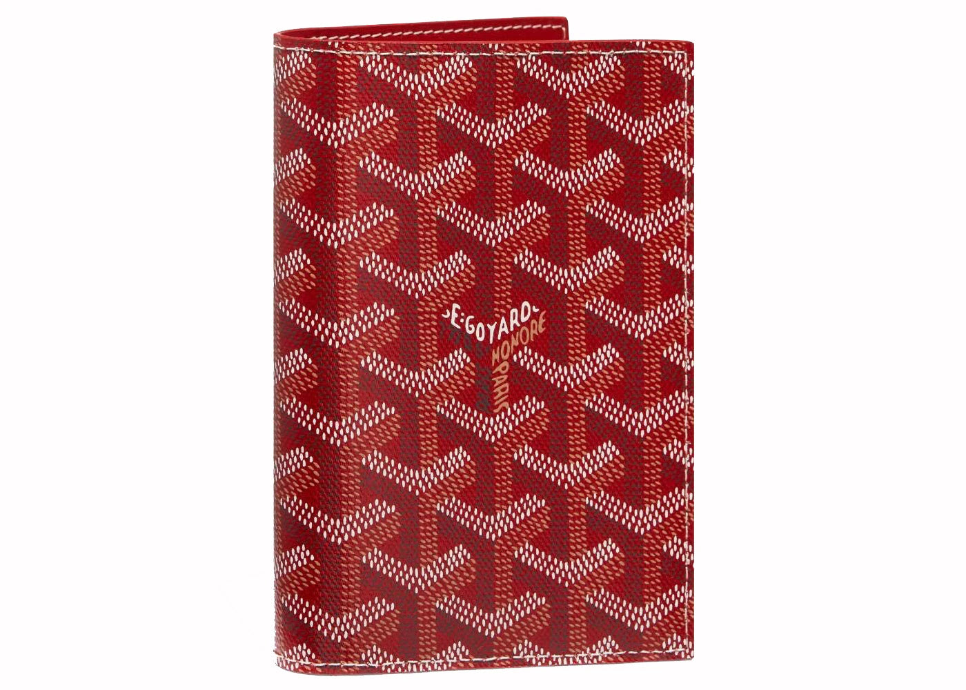 Goyard Grenelle Passport Cover Red