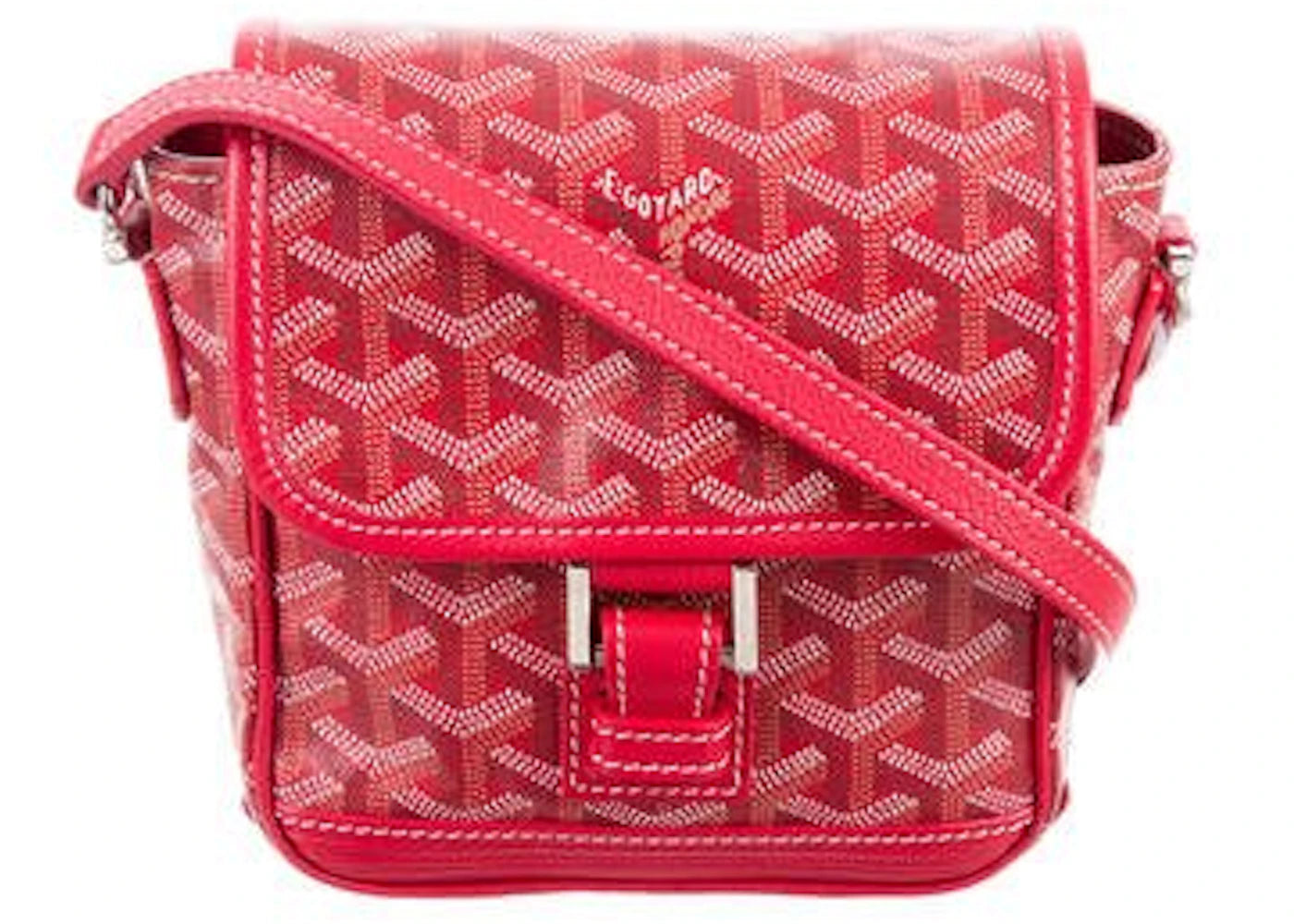 Goyard Grand Bleu Messenger Goyardine PM Red