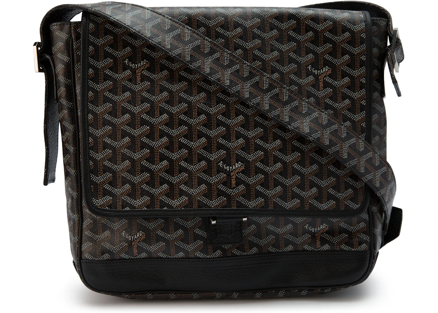 Goyard Messenger Urbain Flap Goyardine Black