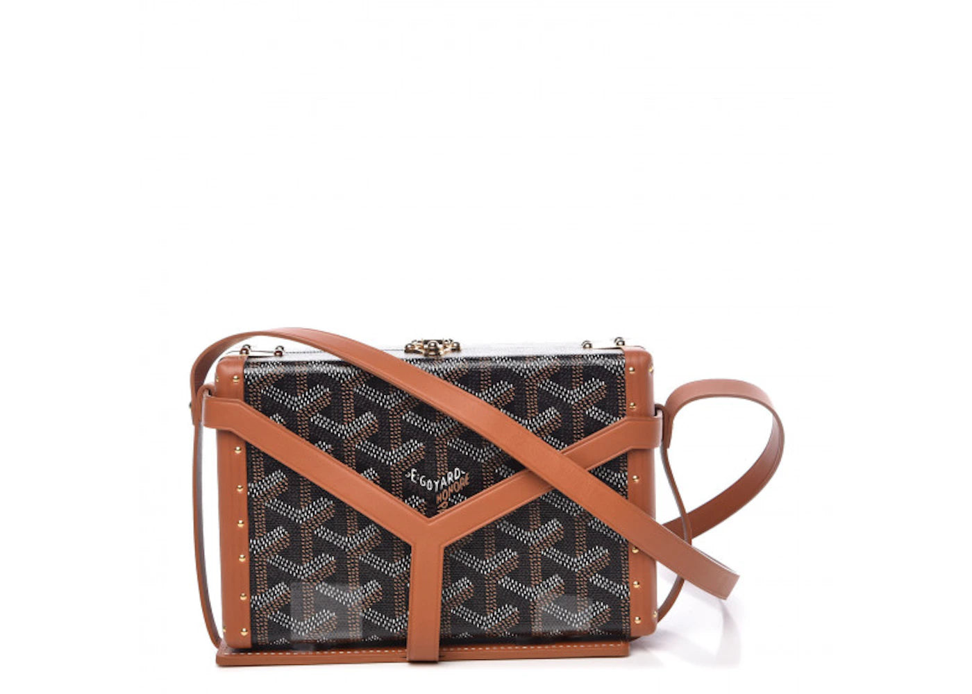 Goyard Minaudiere Goyardine Black Tan