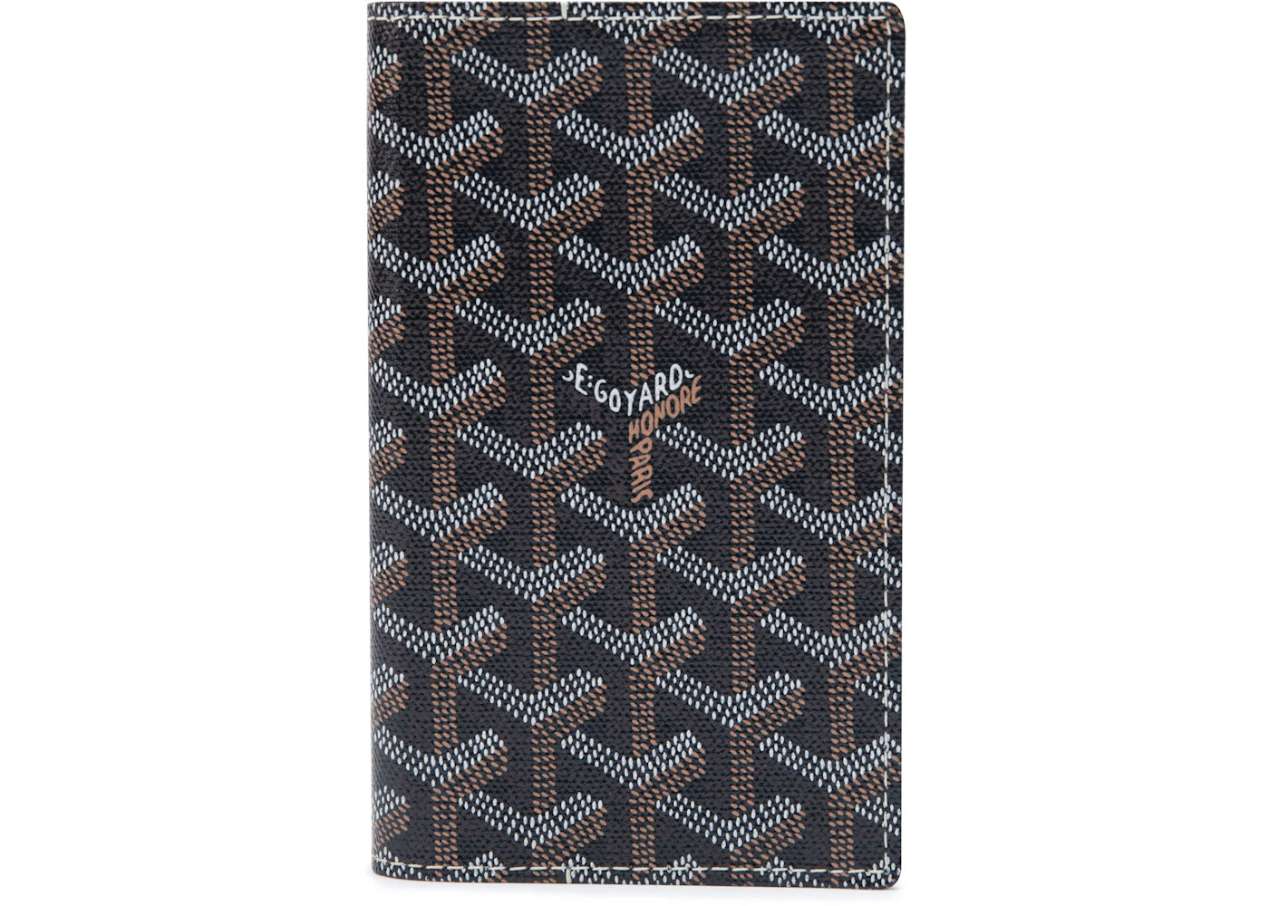 Goyard Passport Holder Goyardine Medium Black