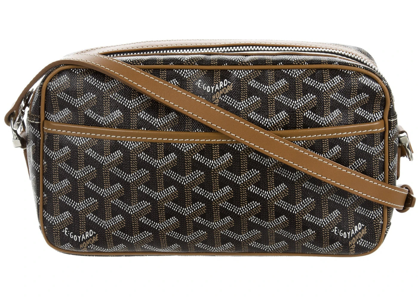 Goyard Cap Vert Crossbody Goyardine Brown