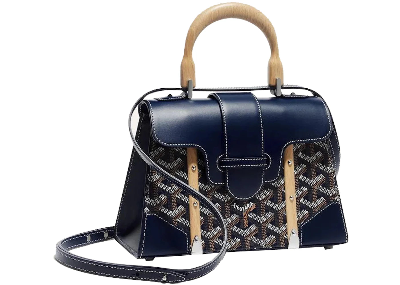 Goyard Saigon Structure Mini Bag Navy Blue