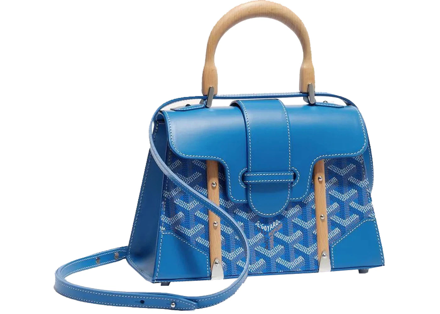 Goyard Saigon Structure Mini Bag Sky Blue