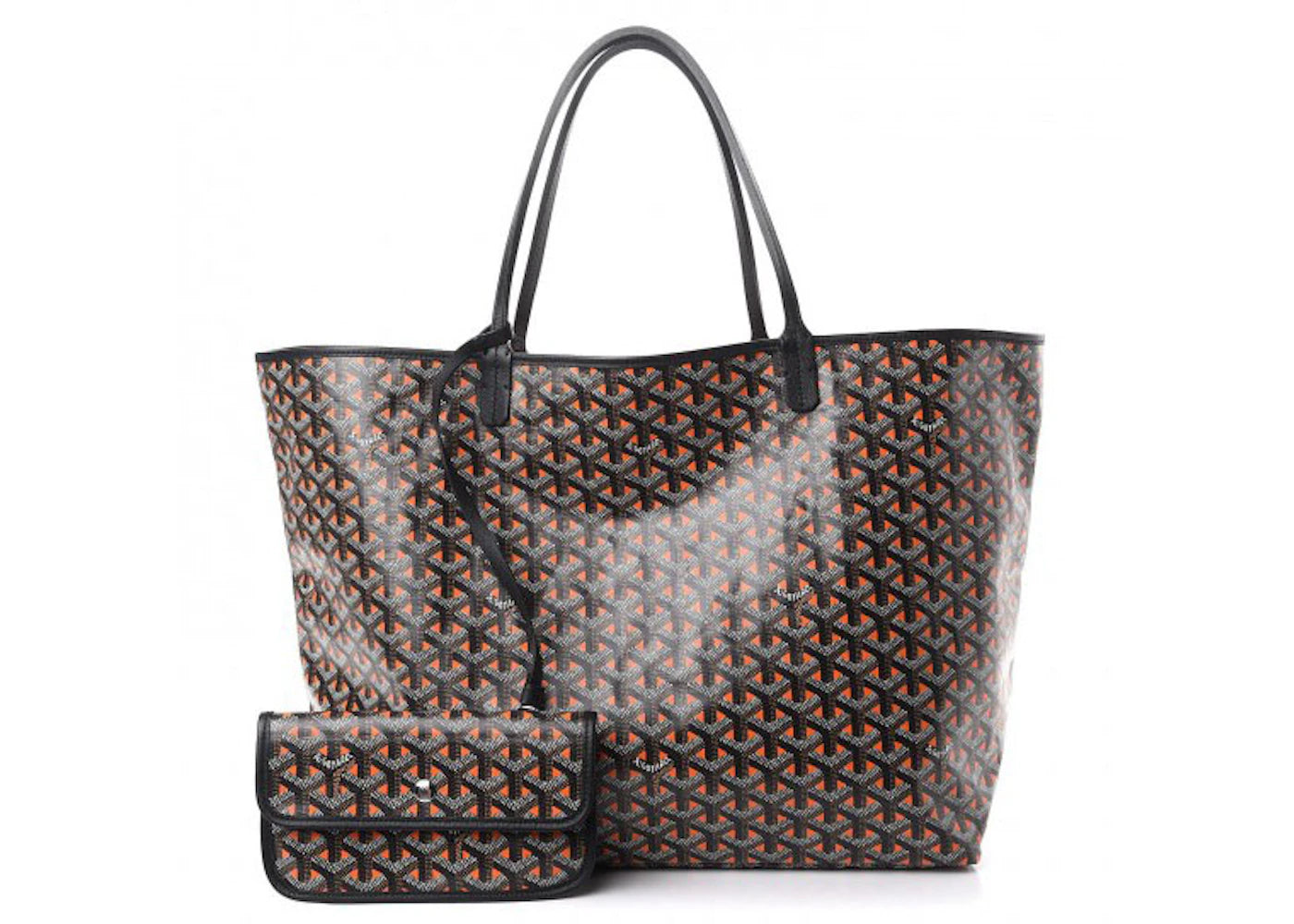 Goyard Saint Louis Claire Voie Tote Goyardine GM Orange/Black