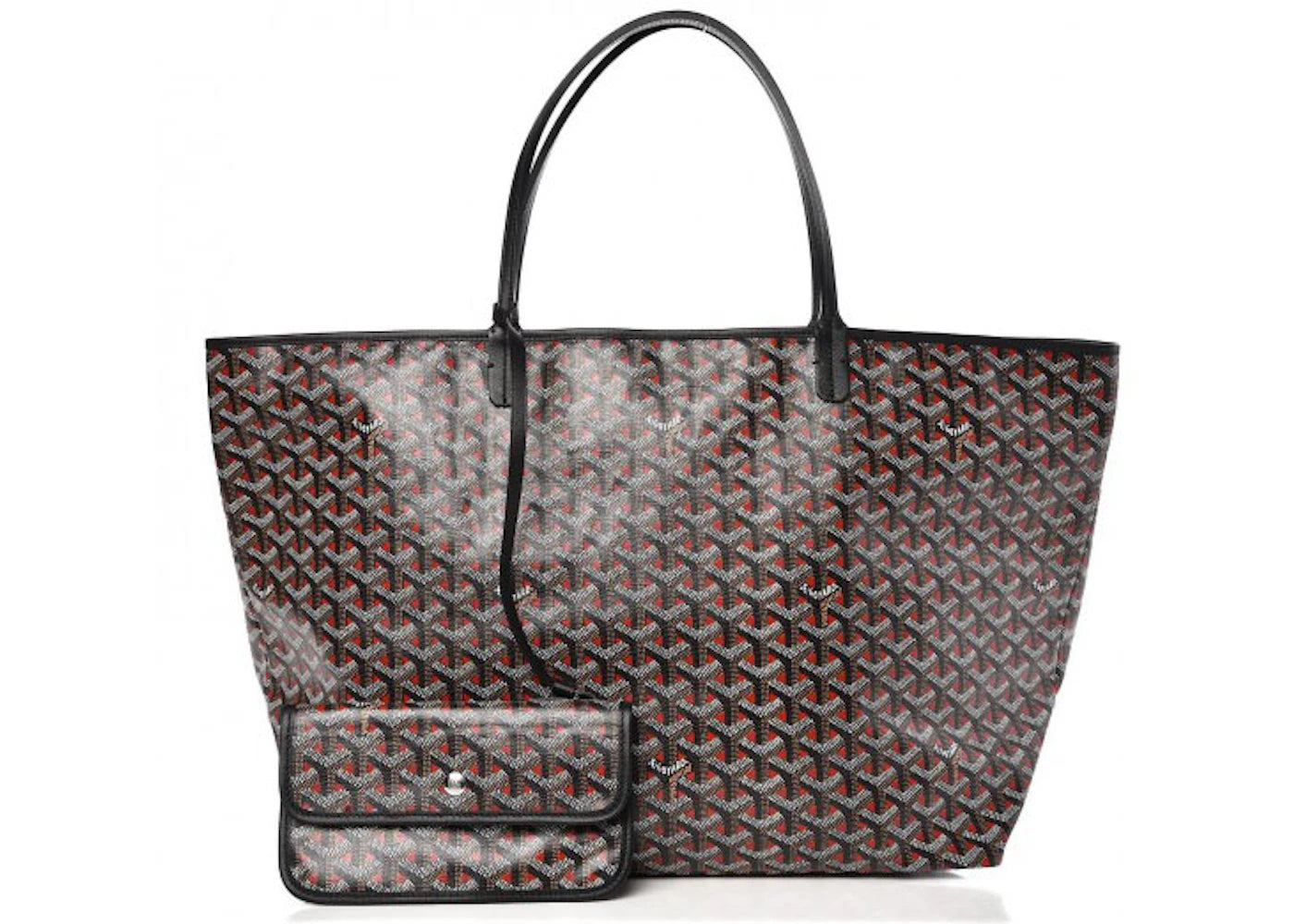 Goyard Saint Louis Claire Voie Tote Goyardine GM Red/Black