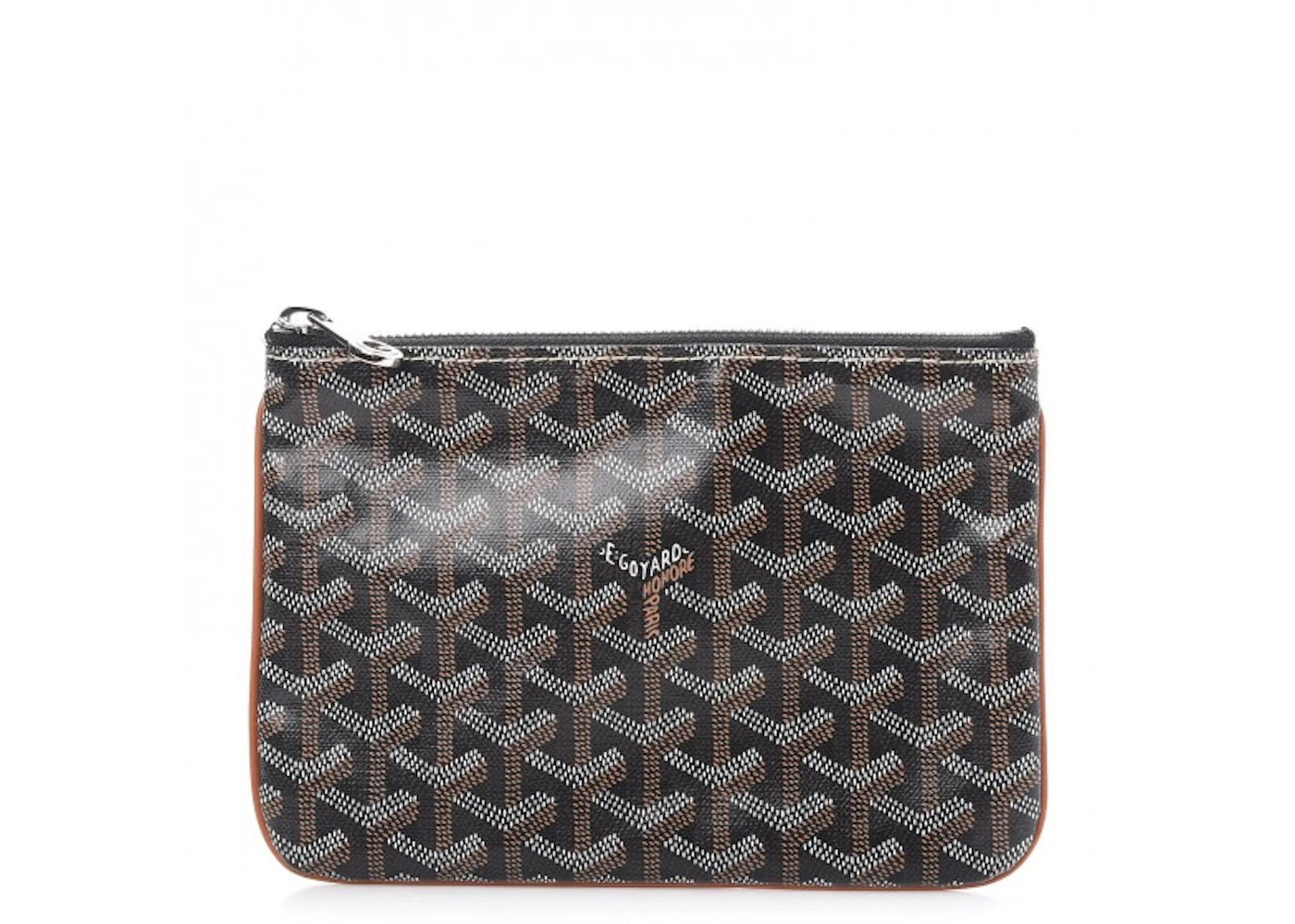 Goyard Senat Pouch Goyardine PM Black/Tan