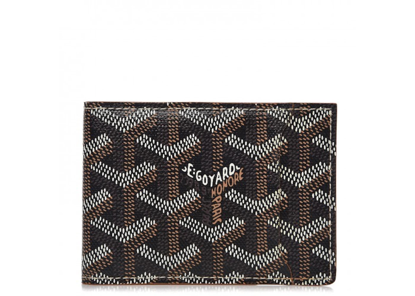 Goyard Slot Wallet Victoire Companion Goyardine Black Tan