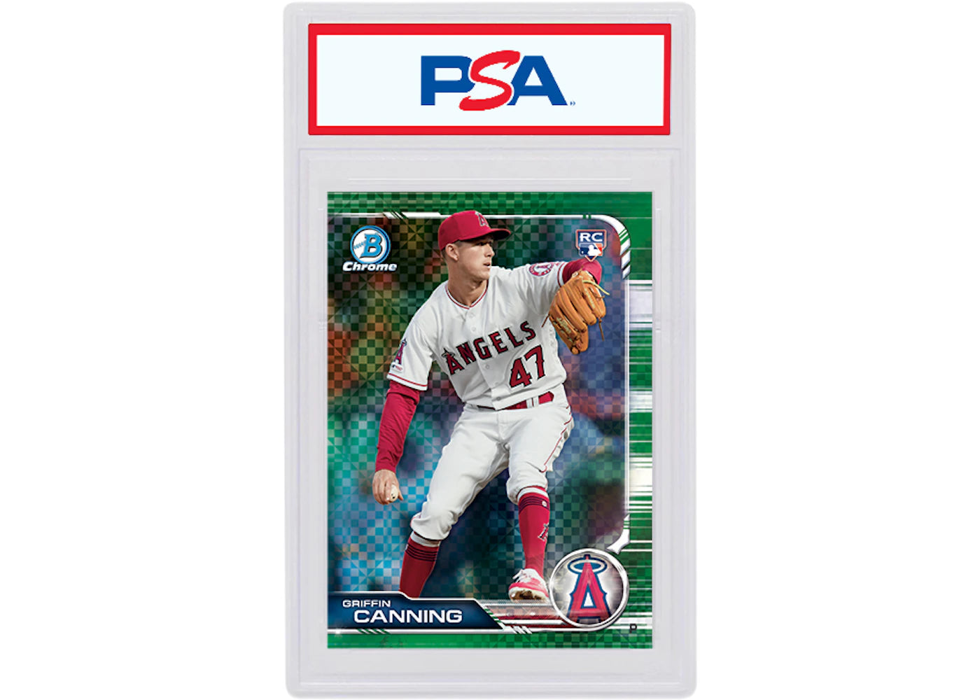Griffin Canning 2019 Bowman Chrome X Rookie Green X-Fractor /31 #45 (PSA or BGS Graded)