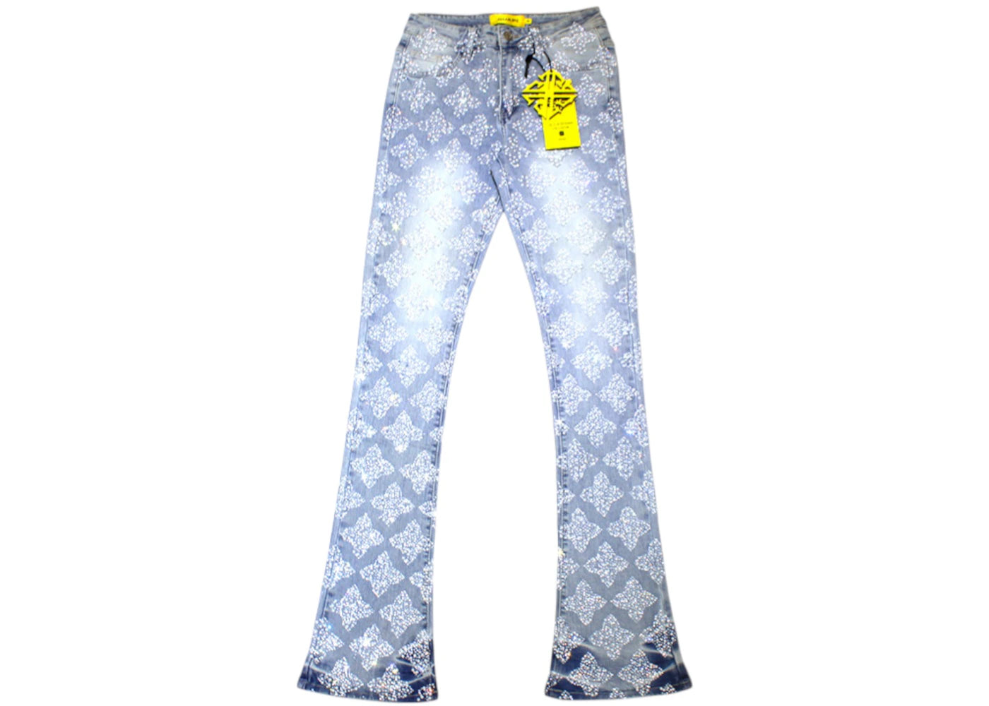 Guapi Embellished Denim V4 Jeans Aqua Blue