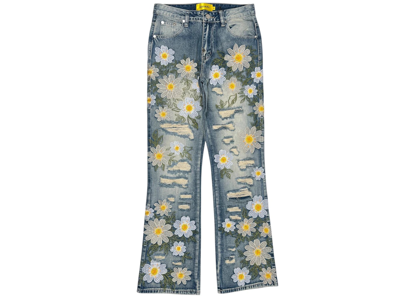 Guapi Vintage Wildblossom Denim Jean Blue