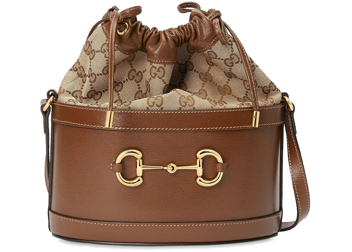 Gucci 1955 Horsebit Bucket Bag Small Brown