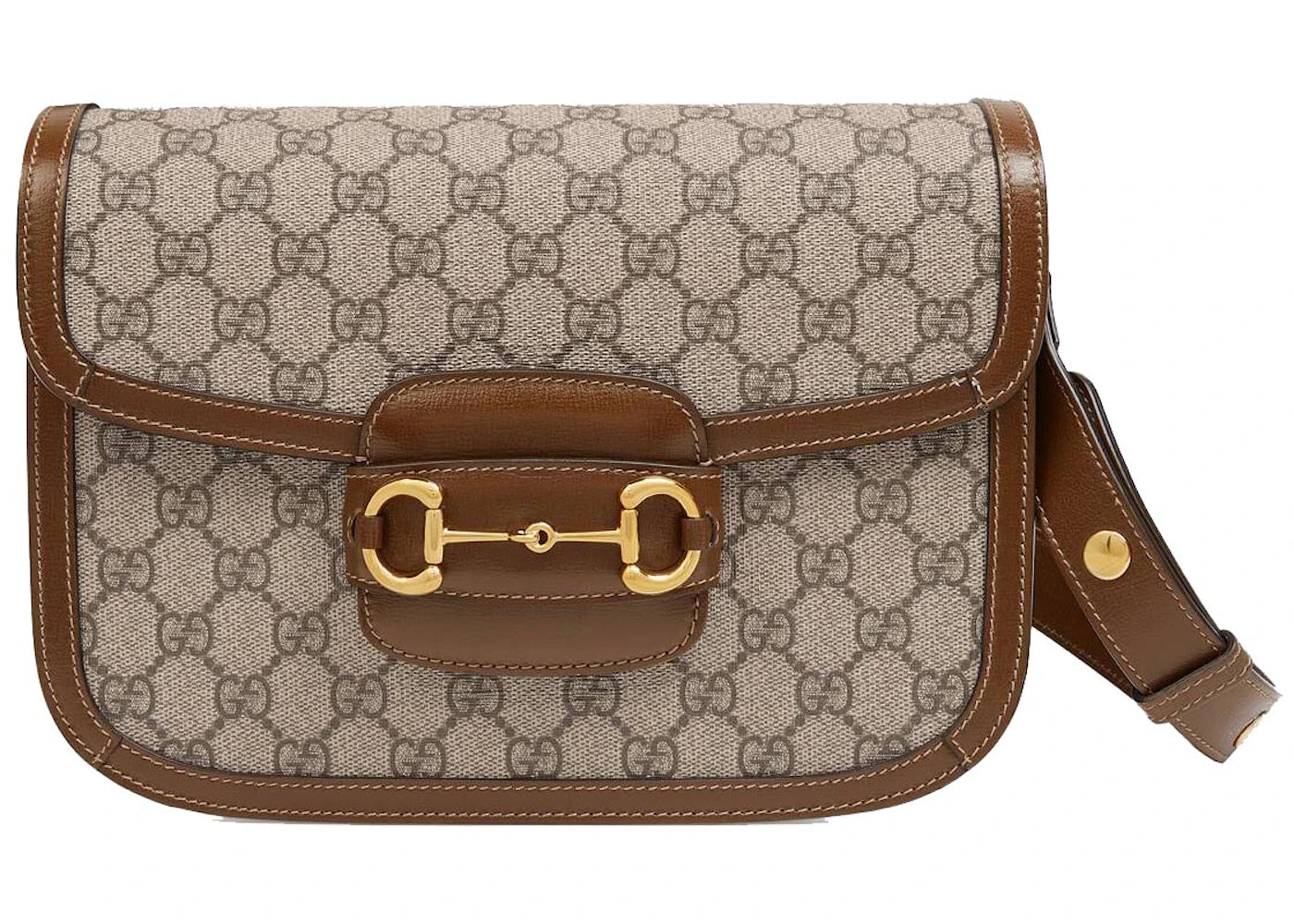 Gucci 1955 Horsebit Shoulder Bag Small Beige/Brown