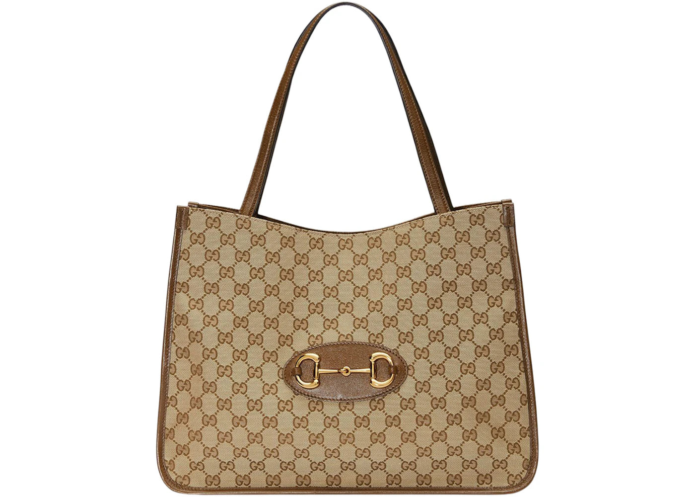 Gucci 1955 Horsebit Tote Bag GG Supreme Beige/Ebony