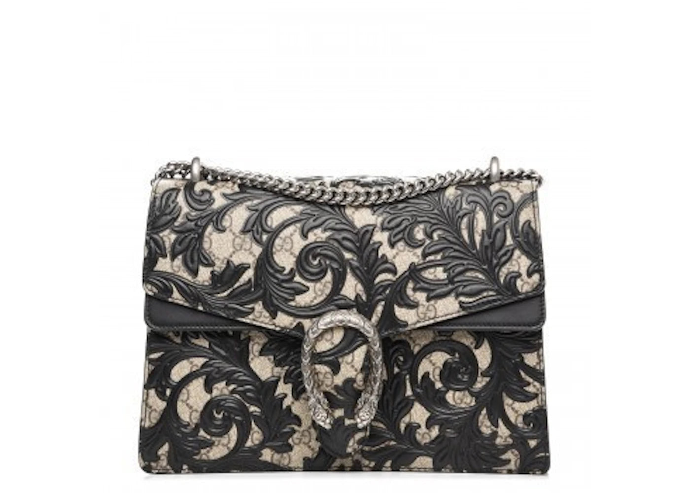 Gucci Dionysus Shoulder Bag GG Supreme Arabesque Medium Black/Beige