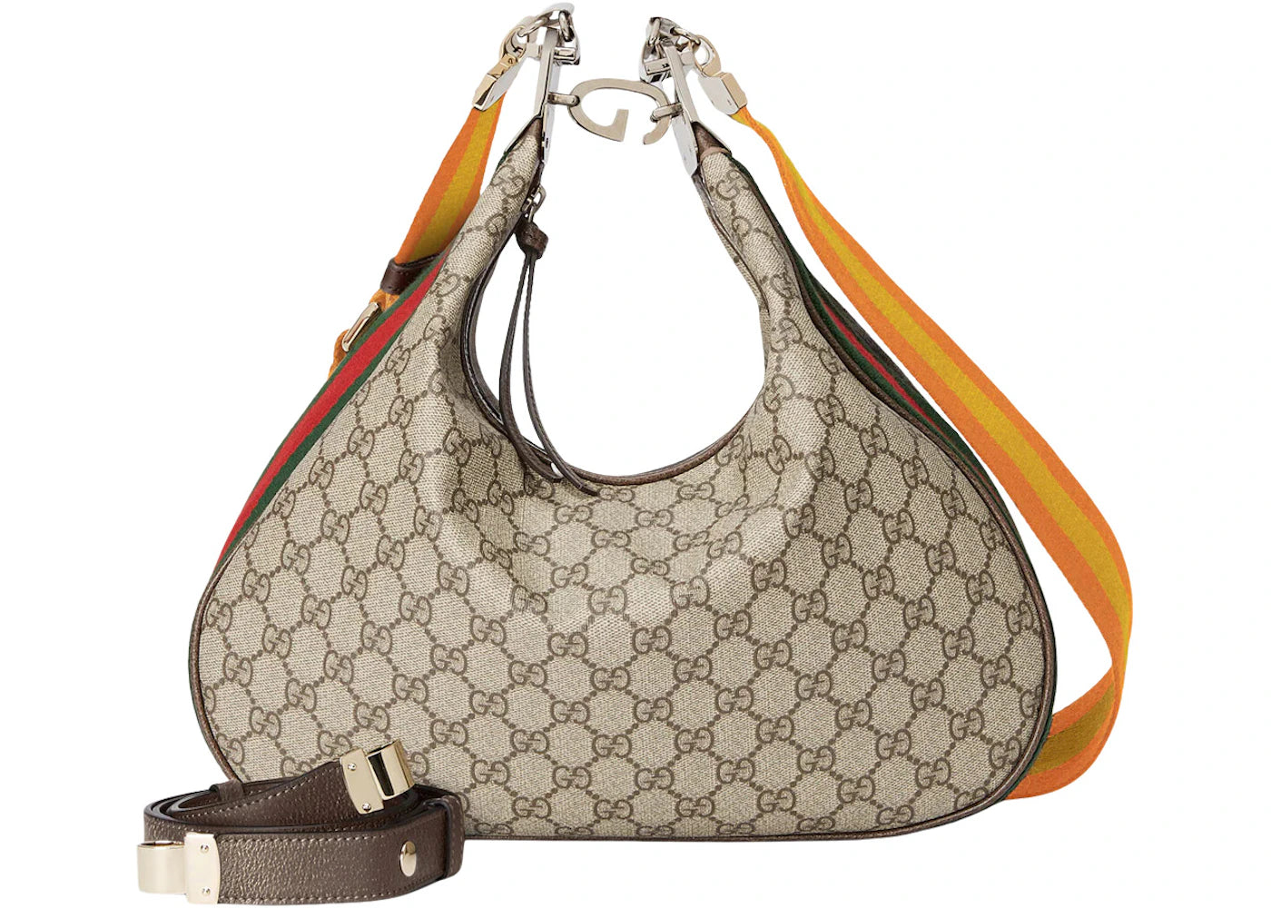 Gucci Attache Shoulder Bag Large GG Supreme Beige/Ebony/Multi