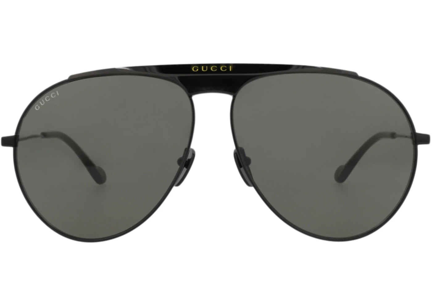 Gucci Aviator-Frame Metal Sunglasses Black Black Grey (GG0908S-30010529-004)