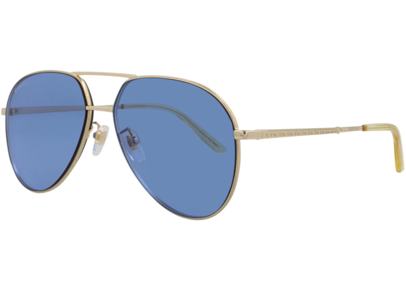 Gucci Aviator Sunglasses Gold/Blue (GG0356S-30002943-009)