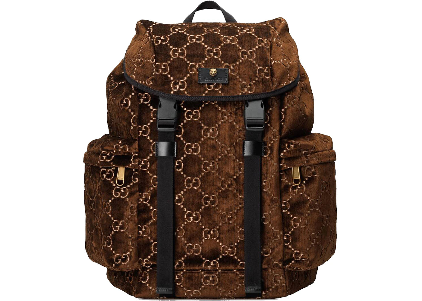 Gucci Backpack GG Velvet Medium Brown