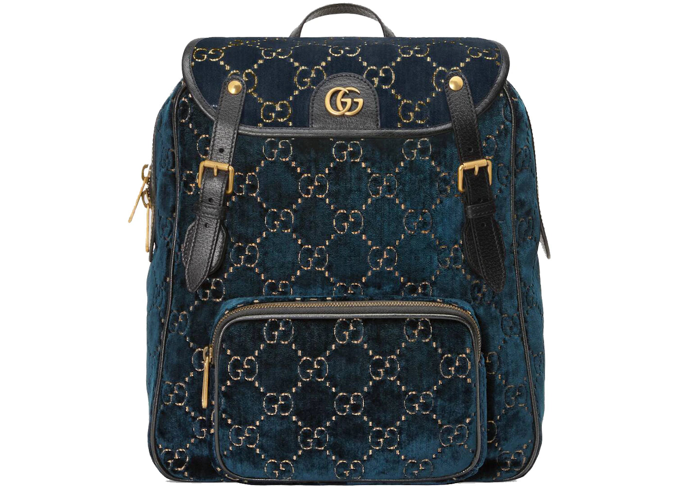 Gucci Backpack GG Velvet Small Dark Blue