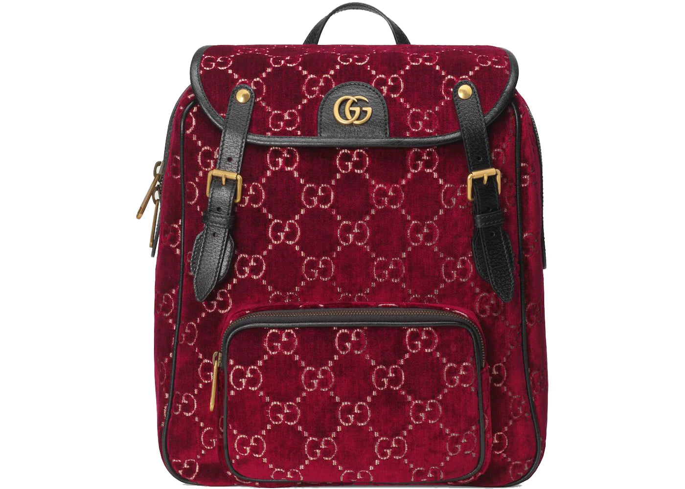 Gucci Backpack GG Velvet Small Red