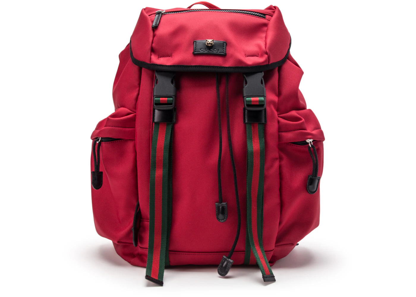 Gucci Techno Canvas Backpack Web Detail Red/Black/Blue