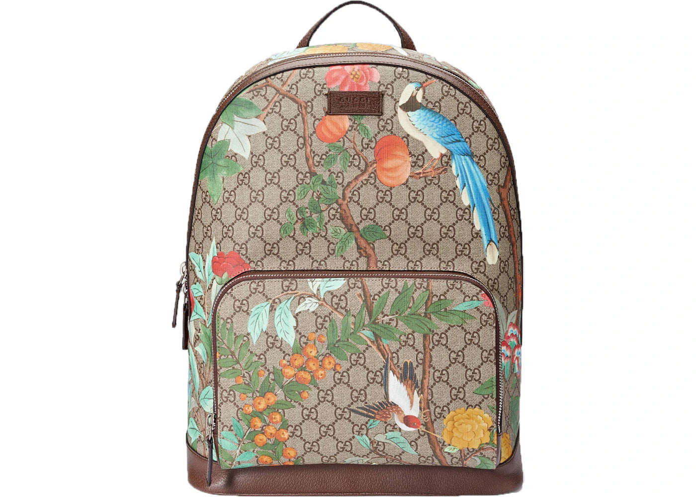 Gucci Tian GG Supreme Backpack Monogram GG Floral Pattern Beige/Ebony/Multicolor