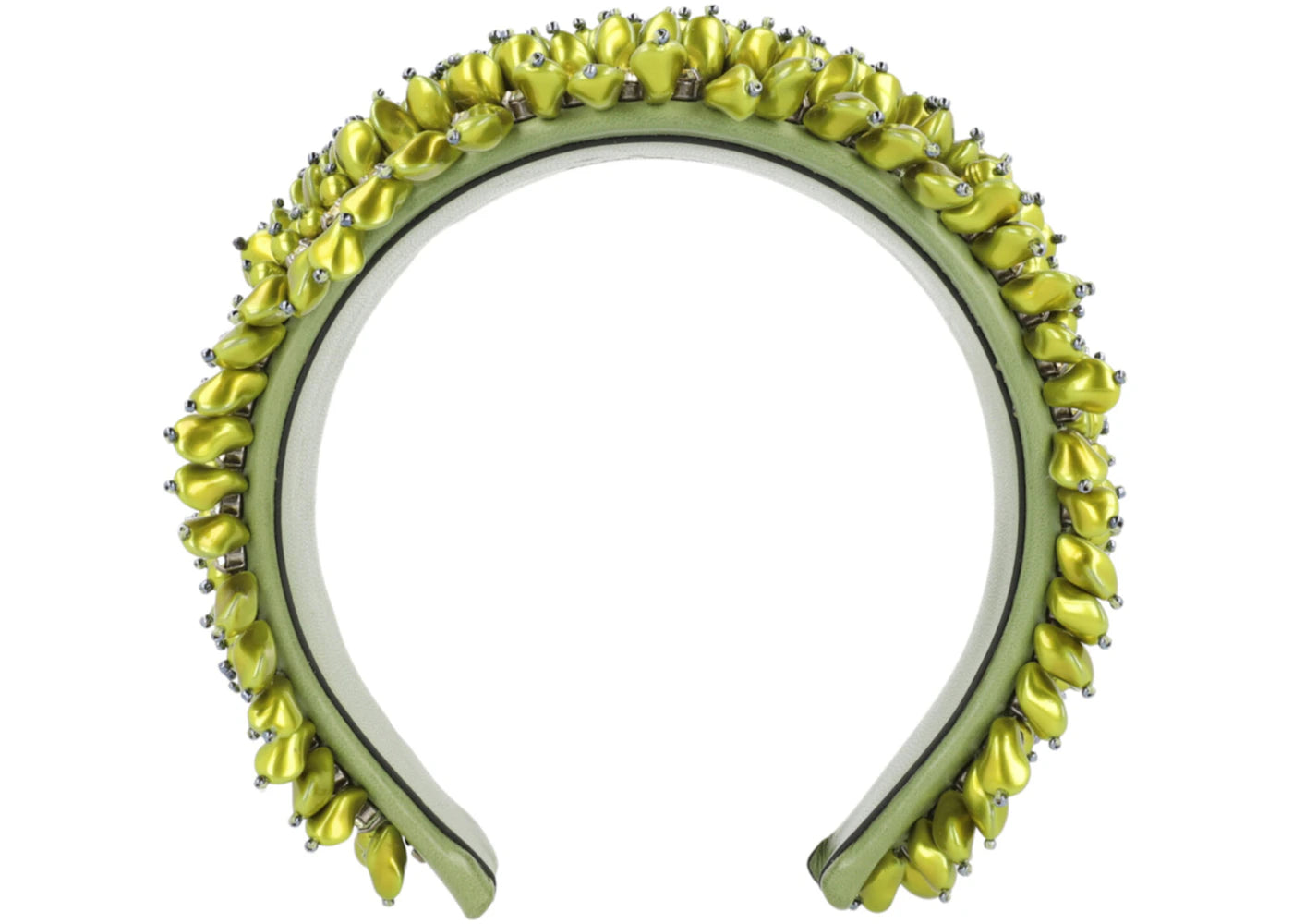 Gucci Beaded Headband Green