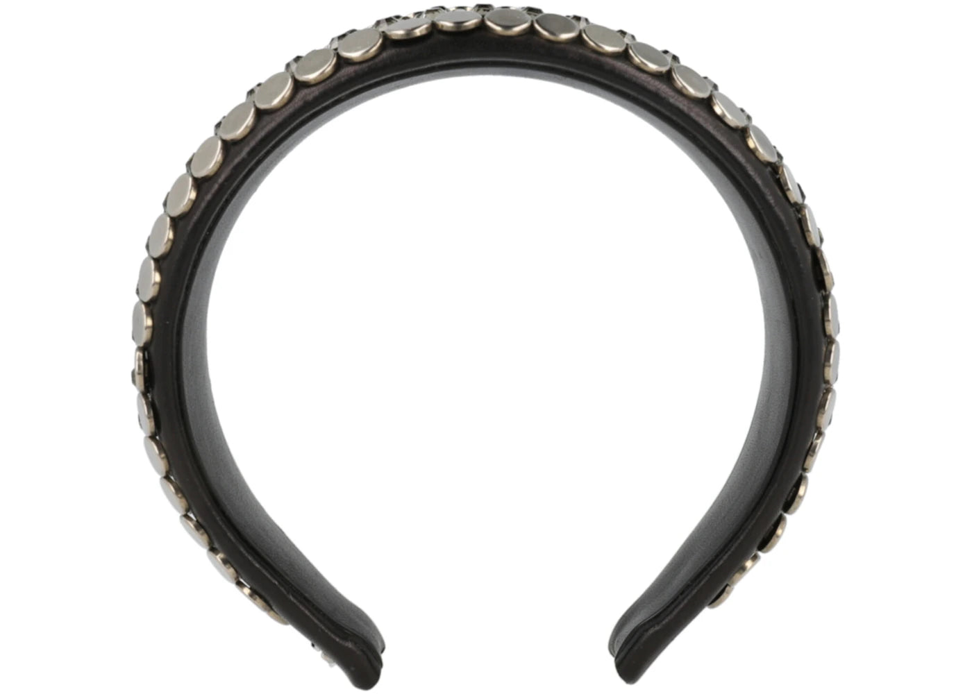 Gucci Beaded Leather Headband Beige