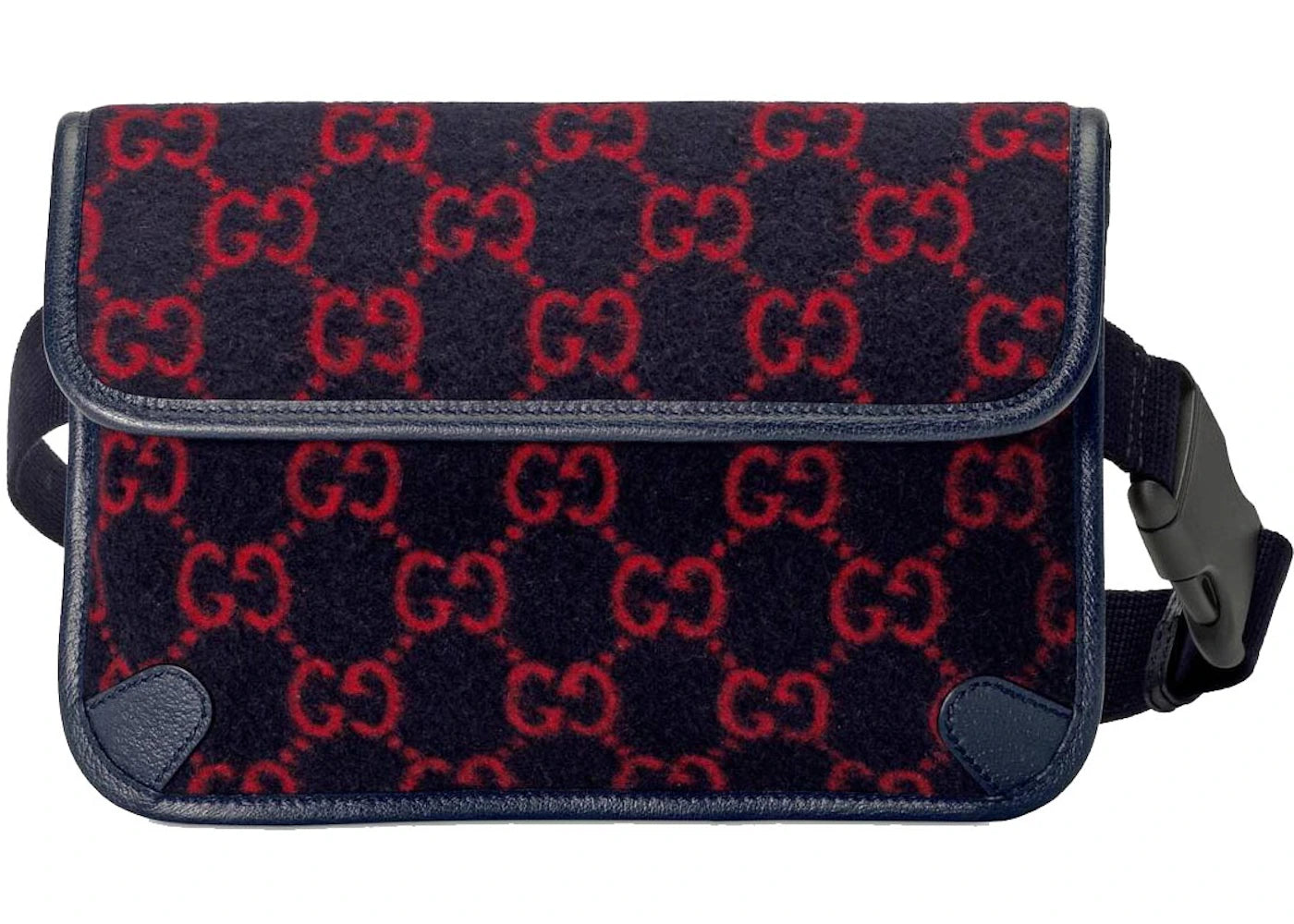 Gucci Belt Bag GG Wool Blue/Red