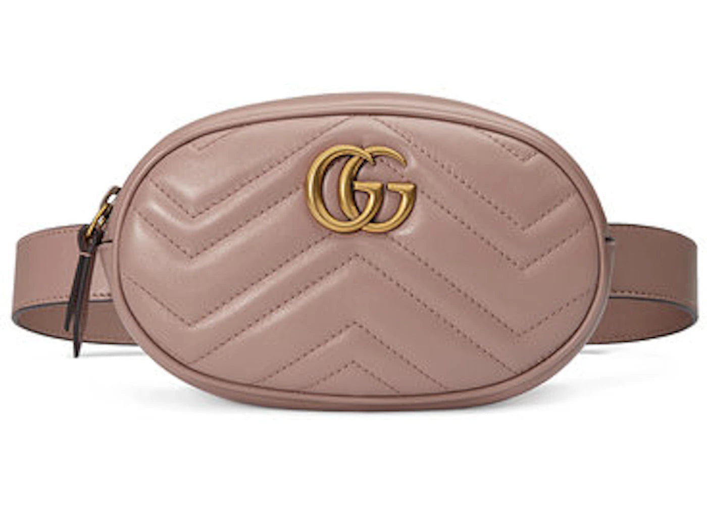 Gucci GG Marmont Belt Bag Matelasse Dusty Pink