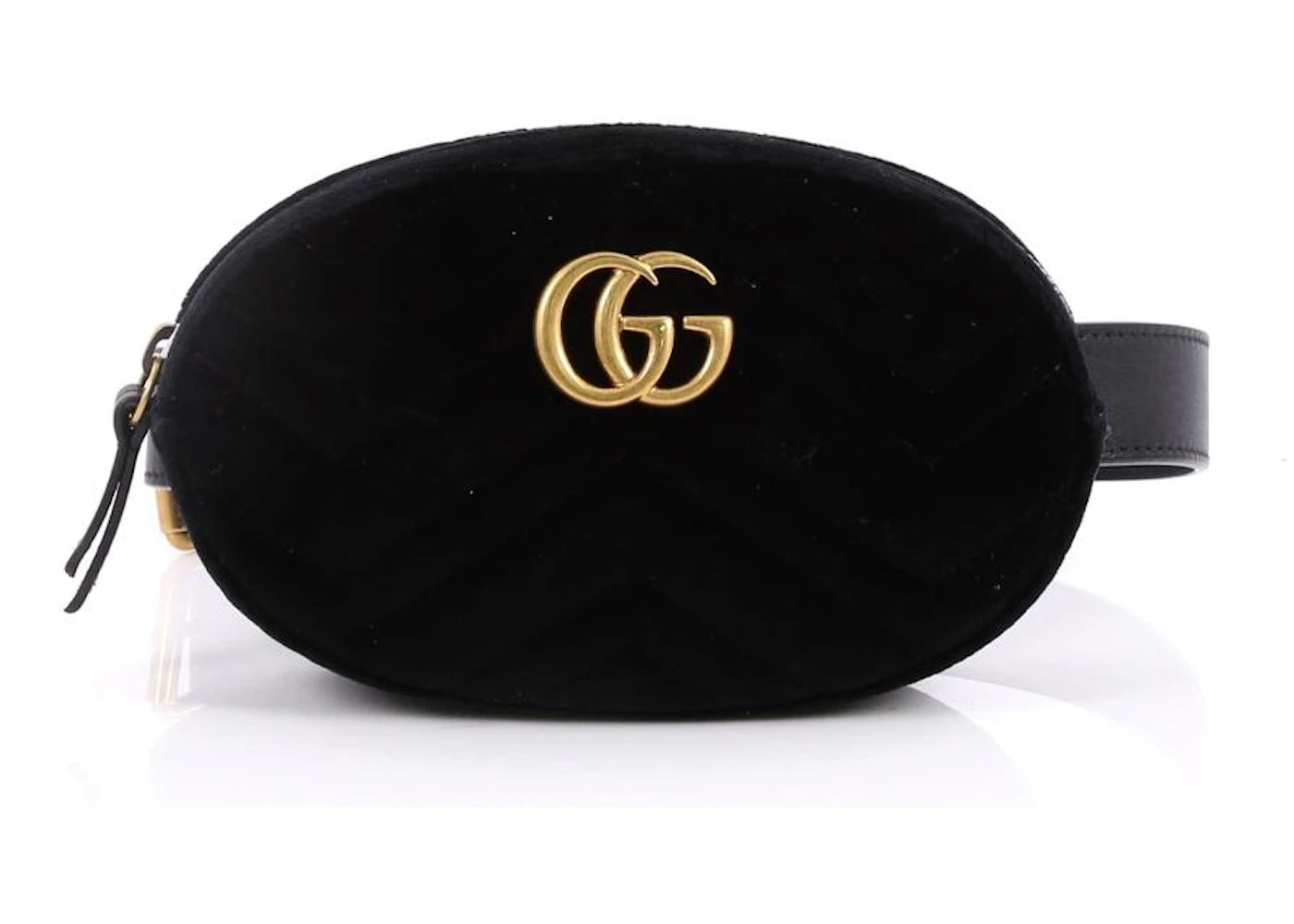 Gucci Marmont Belt Bag Matelasse Velvet Black