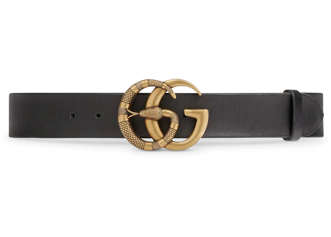 Gucci Belt Double G Buckle with Snake Black