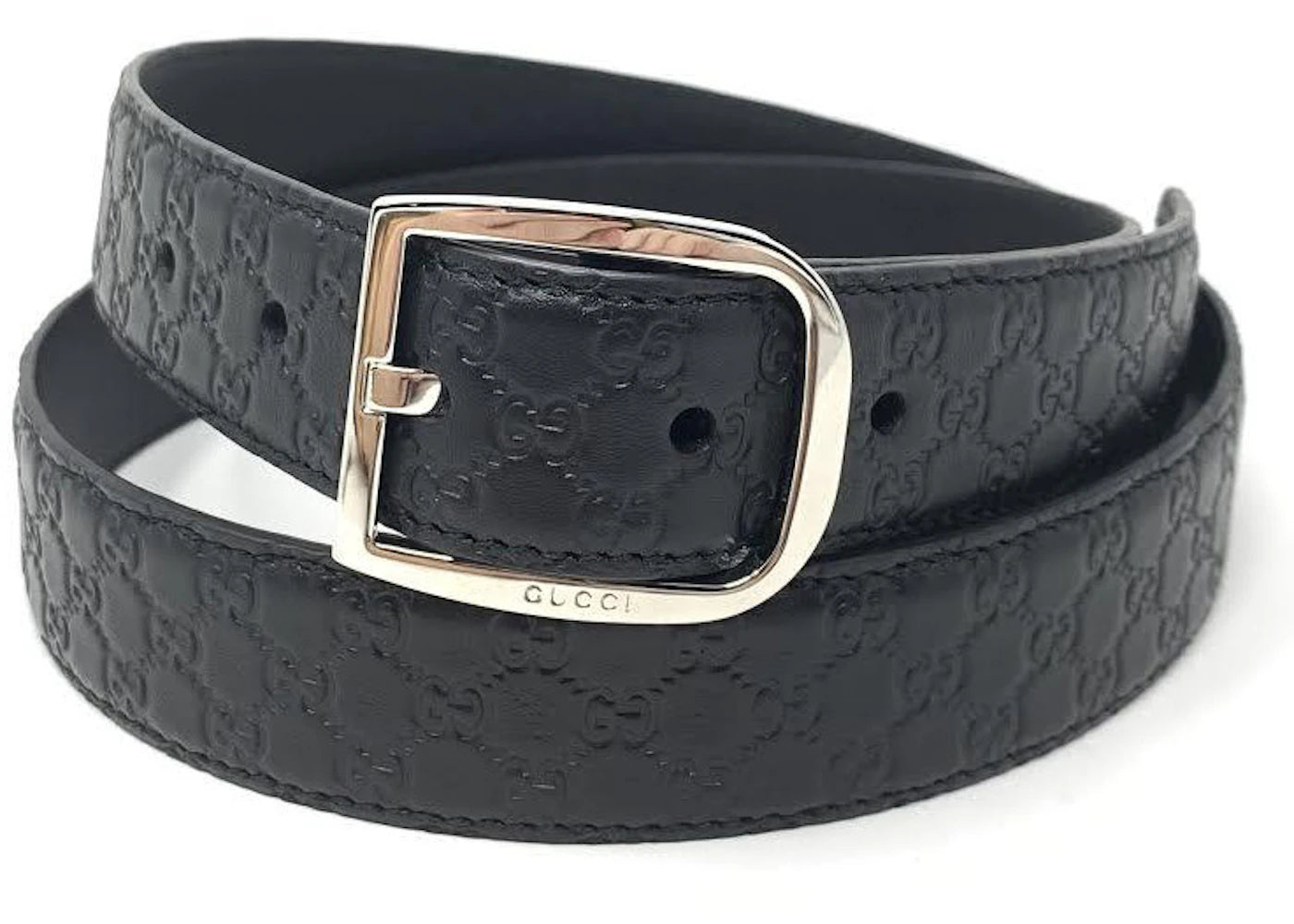 Gucci Belt Guccissima Leather 1.25 Width Black