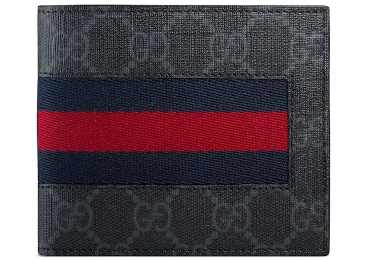 Gucci Bifold Coin Wallet GG Supreme Web Black