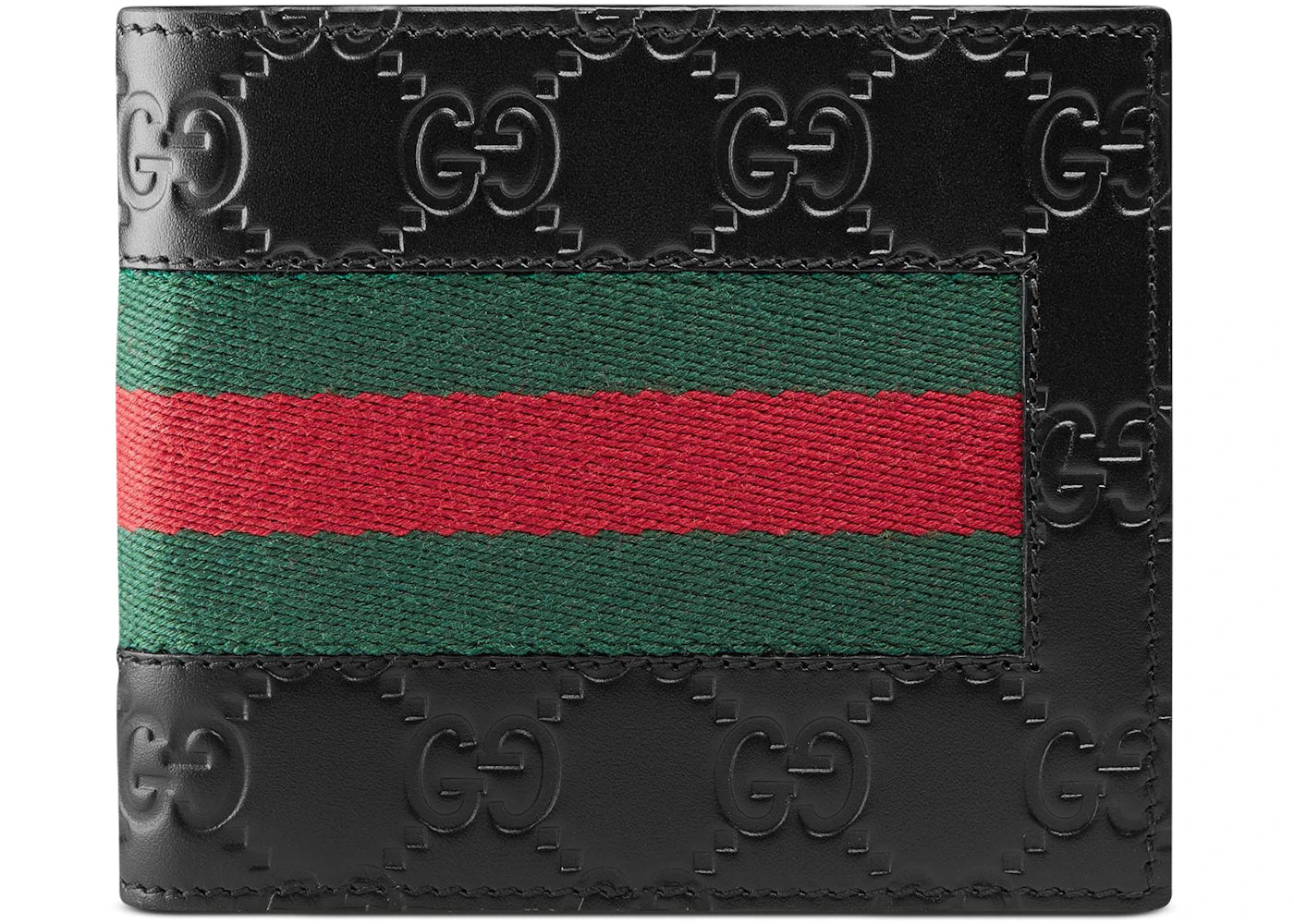 Gucci Bifold Wallet Signature Web (8 Card Slots) Black