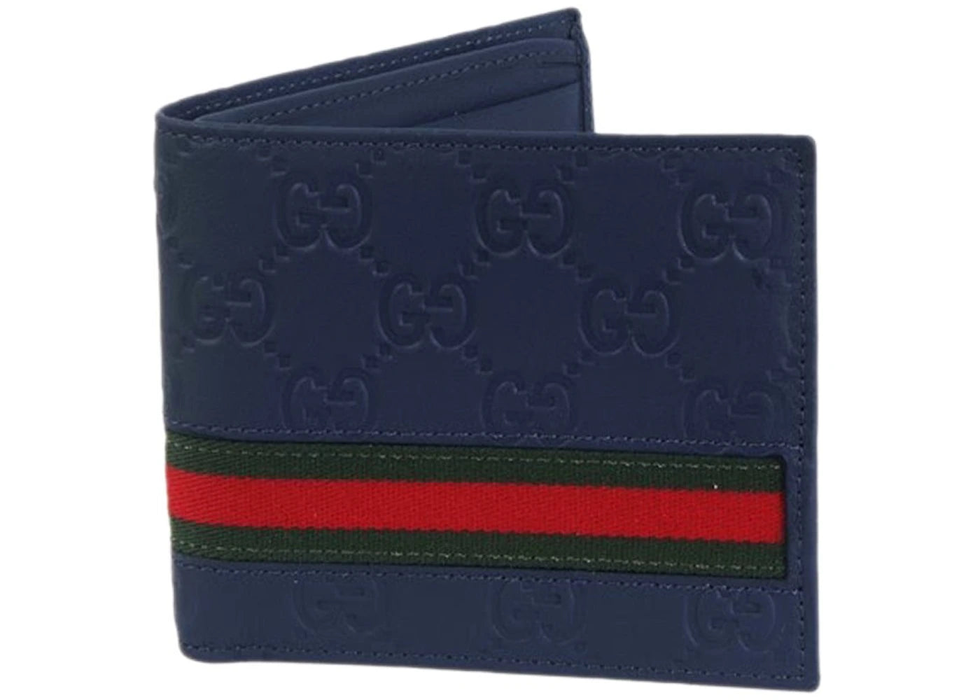 Gucci Bifold Wallet Signature Web Blue