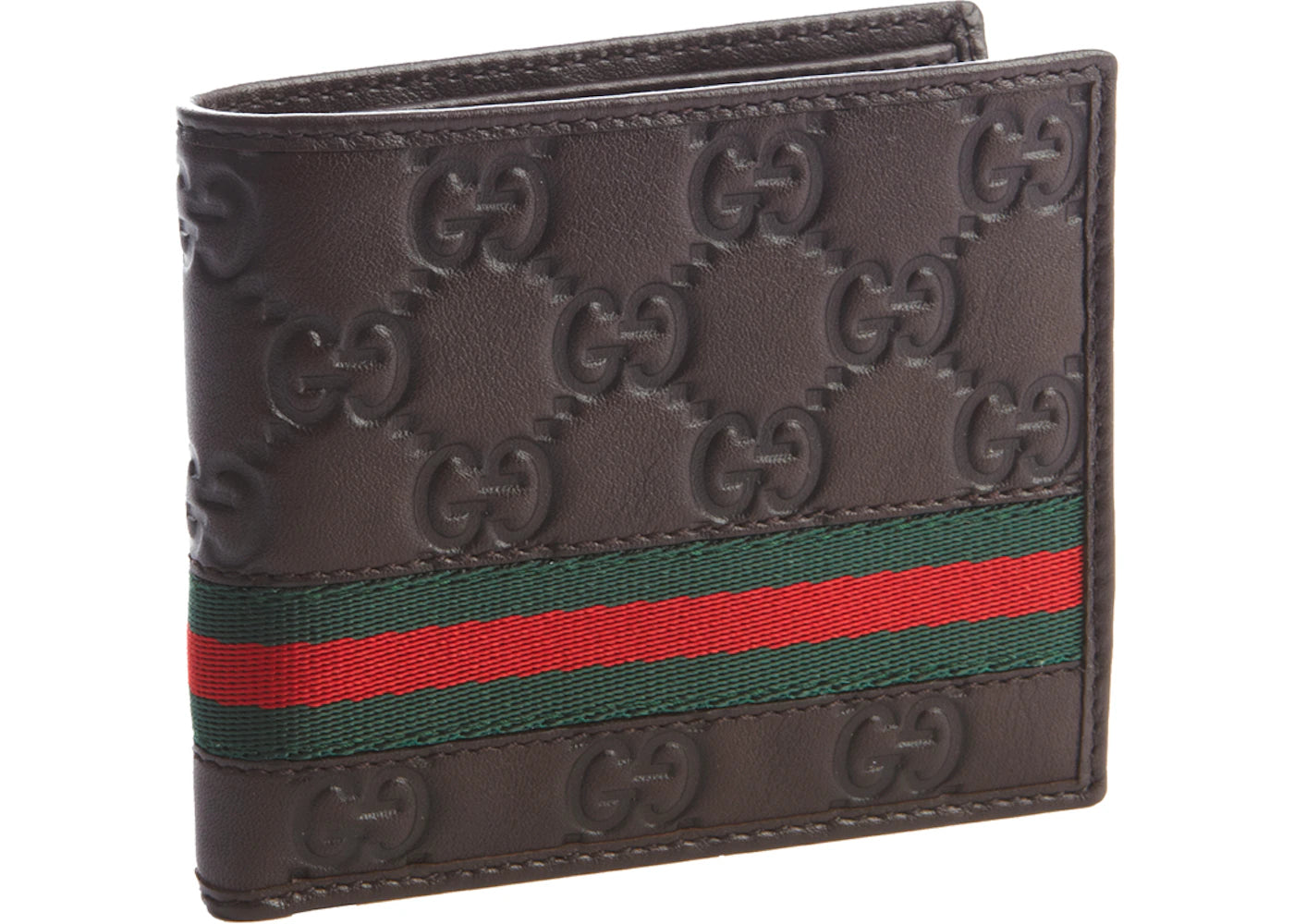 Gucci Bifold Wallet Signature Web Brown