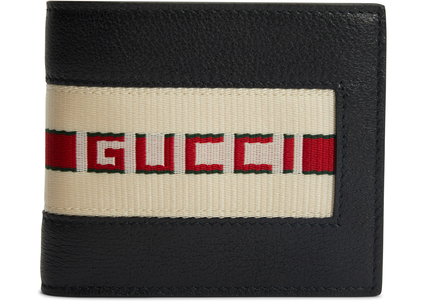 Gucci Bifold Wallet Stripe Logo Black