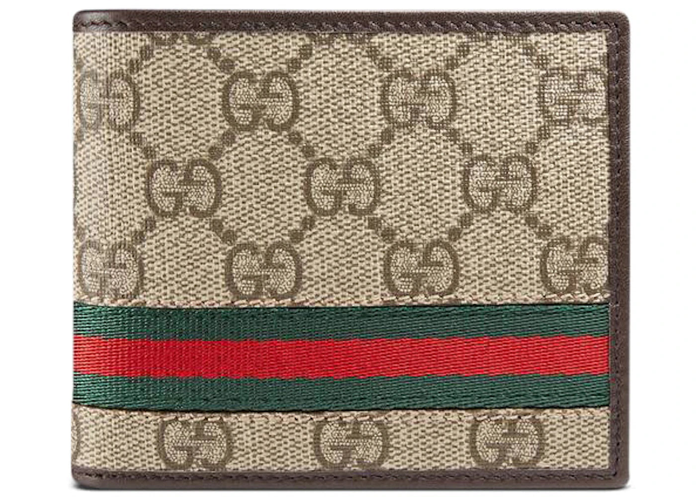 Gucci Bifold Wallet Supreme Web Beige/Ebony