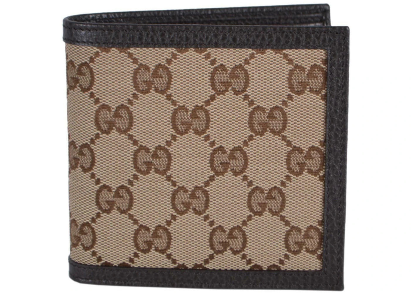 Gucci Bifold Wallet with Coin Pouch GG Supreme Beige Ebony