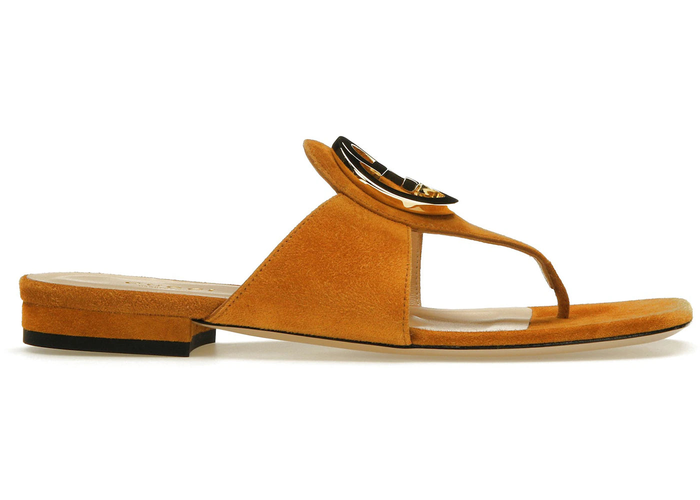Gucci Blondie Thong Sandal Light Brown Suede